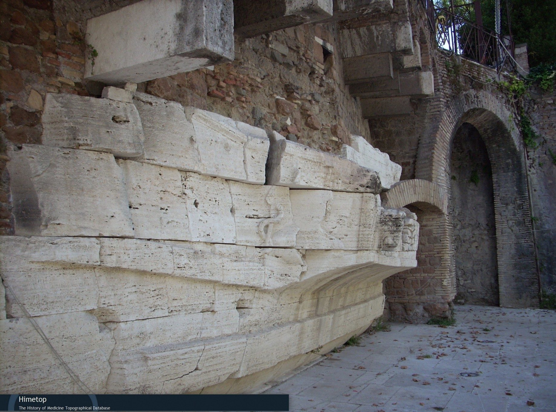 Asclepius rod and snake, Tiber Island, Rome - 02.jpg